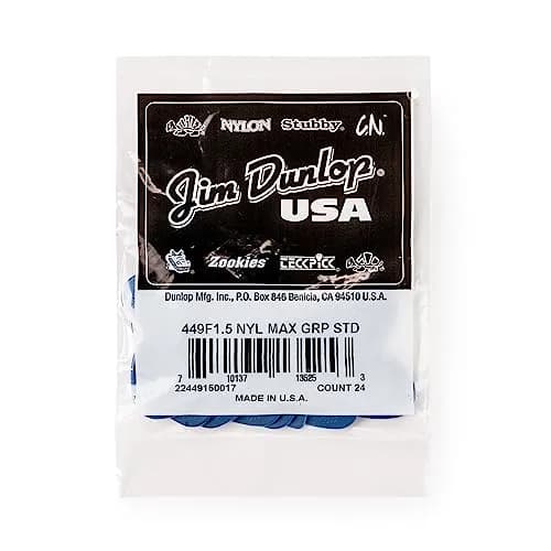 Jim Dunlop Max-Grip Nylon Standard Guitar Picks 1.5mm (24-Pack) | Unparalleled Non-Slip Surface for Precision & Control thumbnail 5