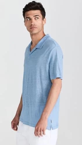 Onia Shaun Linen Polo XXL | Lightweight 100% Linen for Warm Weather thumbnail 4