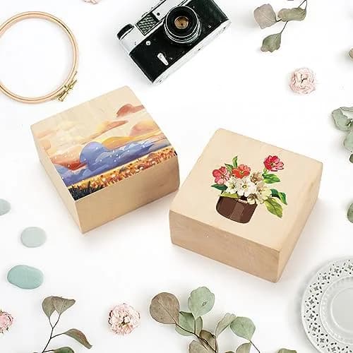 PONGJA Basswood Carving Blocks - 2 Pack 10.16 x 10.16 x 5.08 cm (4 x 4 x 2 Inch) | Soft Wood Blanks for Whittling & DIY Crafts thumbnail 5