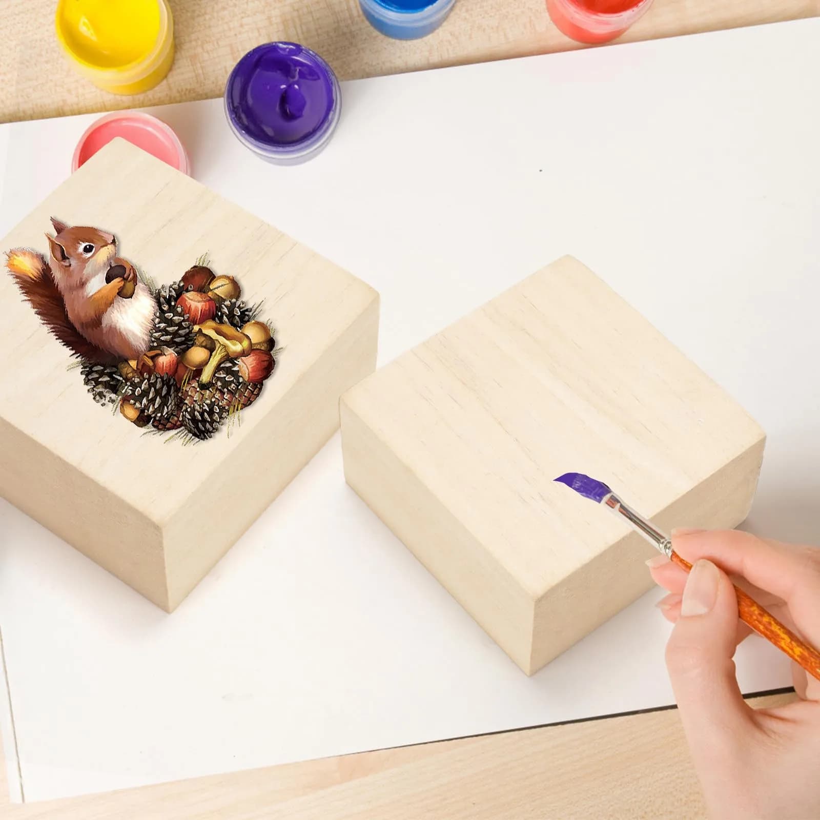 PONGJA Basswood Carving Blocks - 2 Pack 10.16 x 10.16 x 5.08 cm (4 x 4 x 2 Inch) | Soft Wood Blanks for Whittling & DIY Crafts - view 6