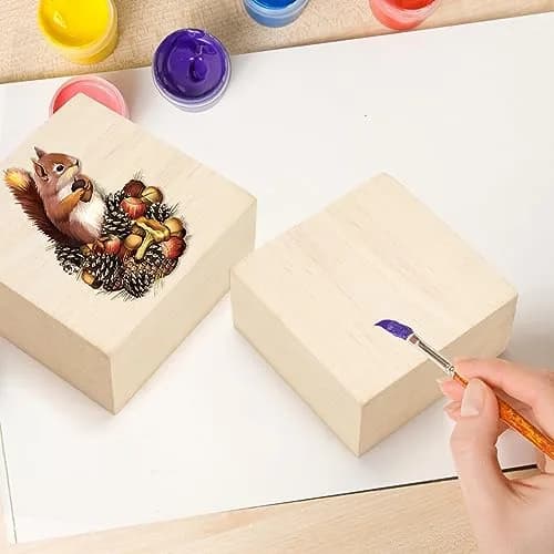 PONGJA Basswood Carving Blocks - 2 Pack 10.16 x 10.16 x 5.08 cm (4 x 4 x 2 Inch) | Soft Wood Blanks for Whittling & DIY Crafts thumbnail 6