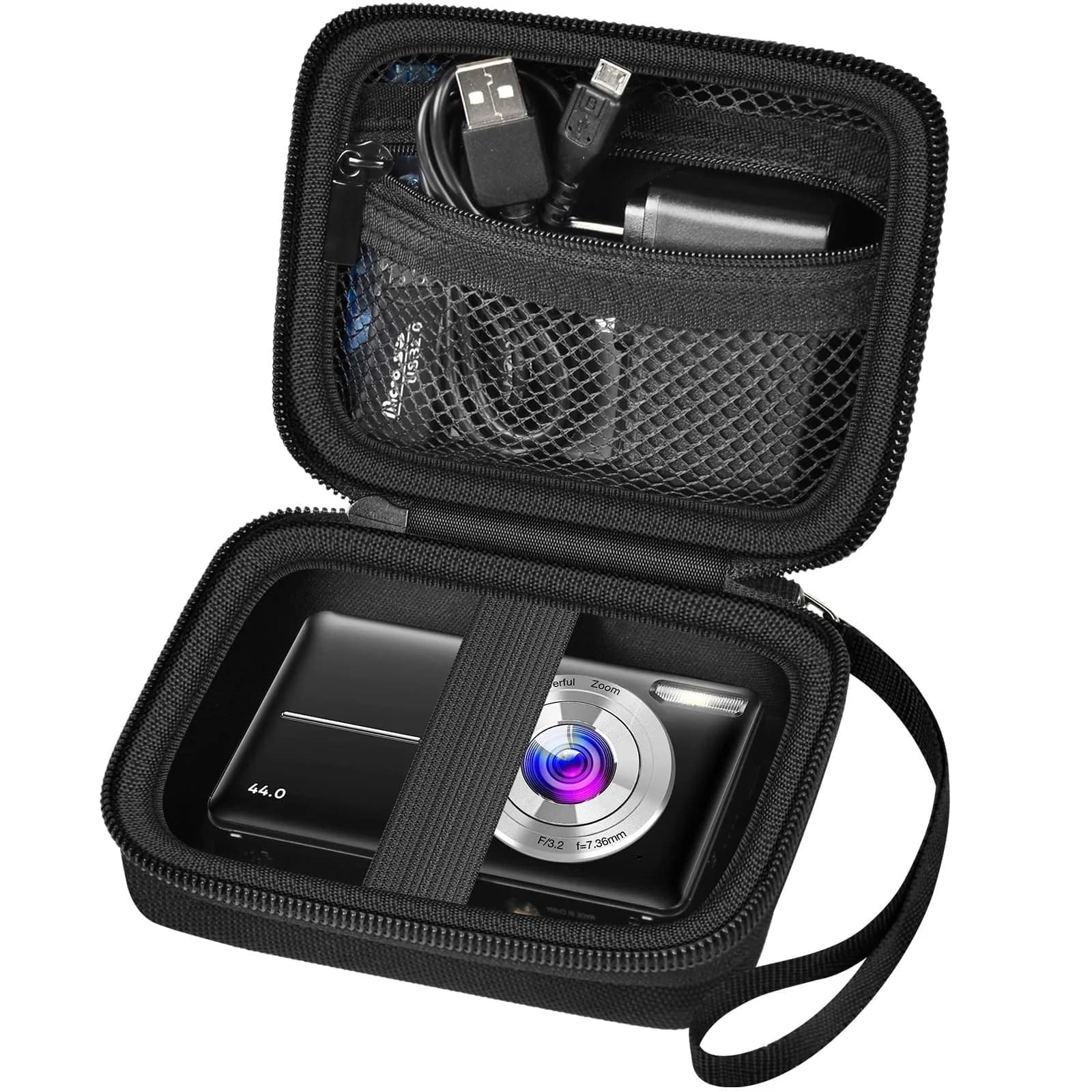 ALKOO Digital Camera Case for CAMKORY, KODAK Pixpro | Compact, Dustproof & Travel Friendly — Black