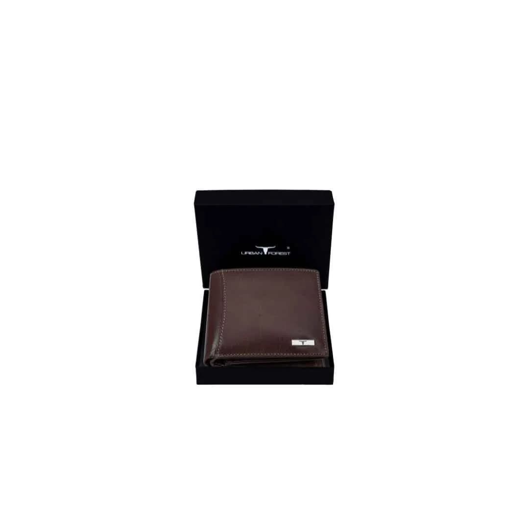 URBAN FOREST Oliver Leather Wallet for Men, Aniline Brown, 13 cm x 11 cm x 2.5 cm | RFID Protected Bi-Fold - main product image