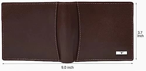 URBAN FOREST Oliver Leather Wallet for Men, Aniline Brown, 13 cm x 11 cm x 2.5 cm | RFID Protected Bi-Fold thumbnail 5