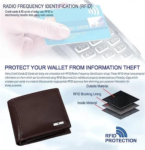 URBAN FOREST Oliver Leather Wallet for Men, Aniline Brown, 13 cm x 11 cm x 2.5 cm | RFID Protected Bi-Fold thumbnail 7