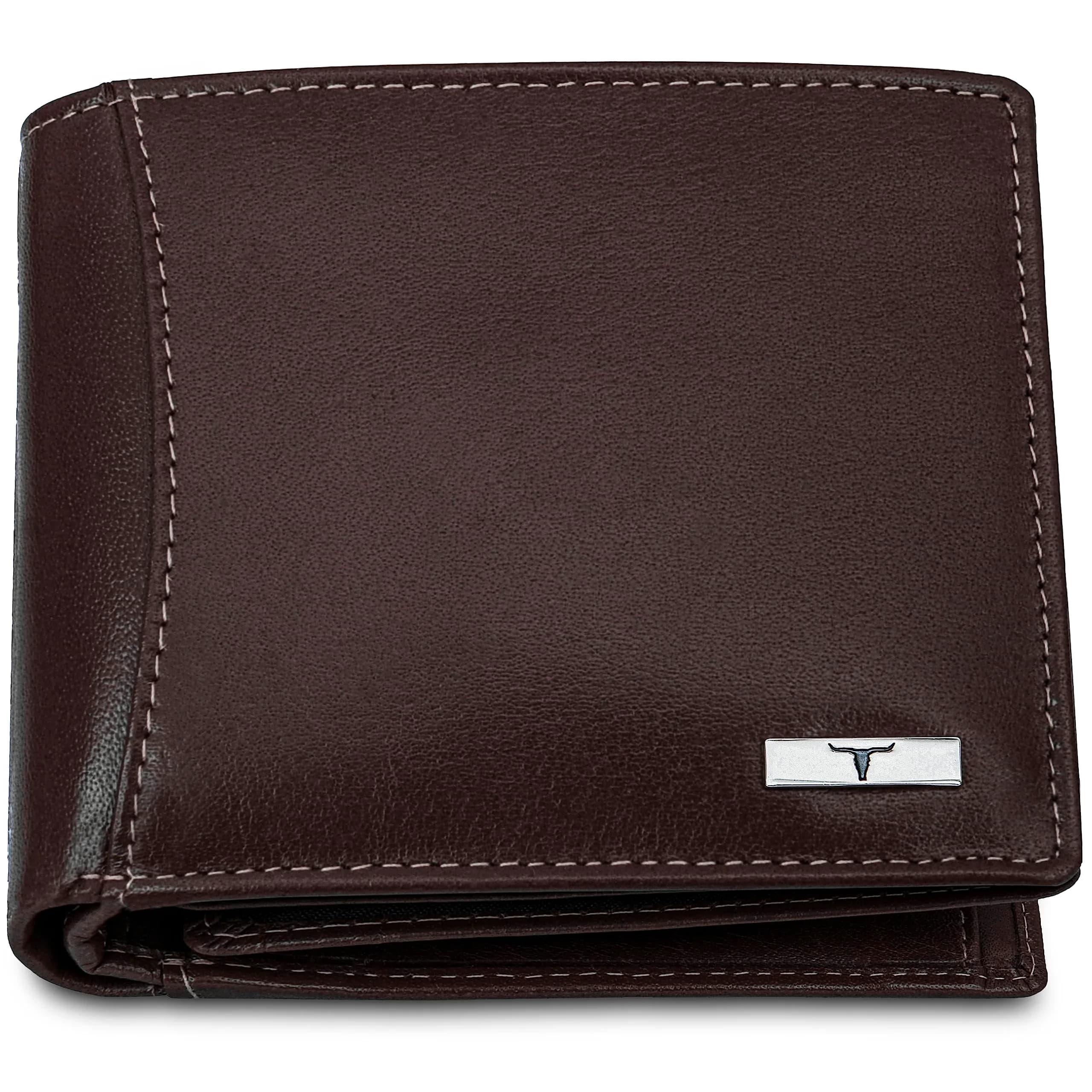 URBAN FOREST Oliver Leather Wallet for Men, Aniline Brown, 13 cm x 11 cm x 2.5 cm | RFID Protected Bi-Fold - view 2