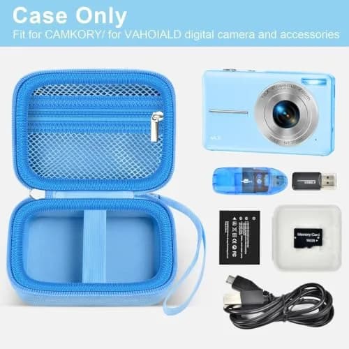 ALKOO Blue Camera Case for Compact Digital Cameras | Fits Kodak Pixpro, Camkory, Mini Cameras (13.3cm x 9.5cm x 6.3cm) thumbnail 2