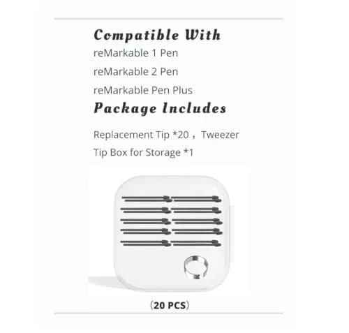 yelzoolny Marker Pen Tips for Remarkable 1/2 Stylus Pen Plus Replacement Soft Nibs with Tool (20 PCS/2B) | Paper-Like Writing Feel thumbnail 5