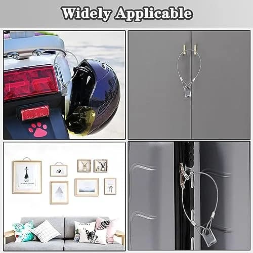 PUSNMI Stainless Steel Cable with Loops | Vinyl Coated Wire Rope for Security & Hanging Light-Weight Items thumbnail 5