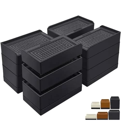 ANNKUT Furniture Risers 4 Inch | Heavy Duty Bed & Furniture Elevators for Home & Office thumbnail 1
