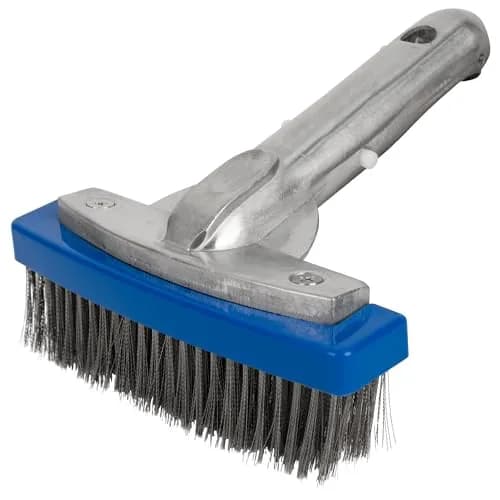 BlueStars 5in Pool Brush with Stainless Steel Bristle Wire & Aluminum | Heavy Duty Pool Cleaning Tool thumbnail 1