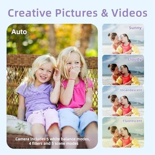 SMARTKLIK Digital Camera FHD 4K 44MP Purple with 64GB SD Card | 16X Digital Zoom thumbnail 8