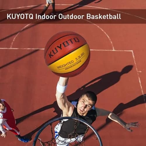 KUYOTQ Weighted Basketball Size 7 (1.5kg / 3.3lbs) | Official Size Trainer for Enhanced Dribbling & Control thumbnail 9