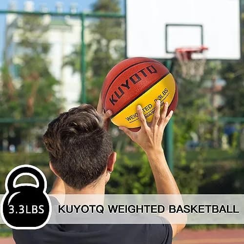 KUYOTQ Weighted Basketball Size 7 (1.5kg / 3.3lbs) | Official Size Trainer for Enhanced Dribbling & Control thumbnail 4