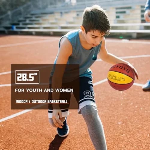 KUYOTQ 2.2lbs Weighted Training Basketball Size 6 (1.0kg) | Improve Ball Handling Dribbling thumbnail 3