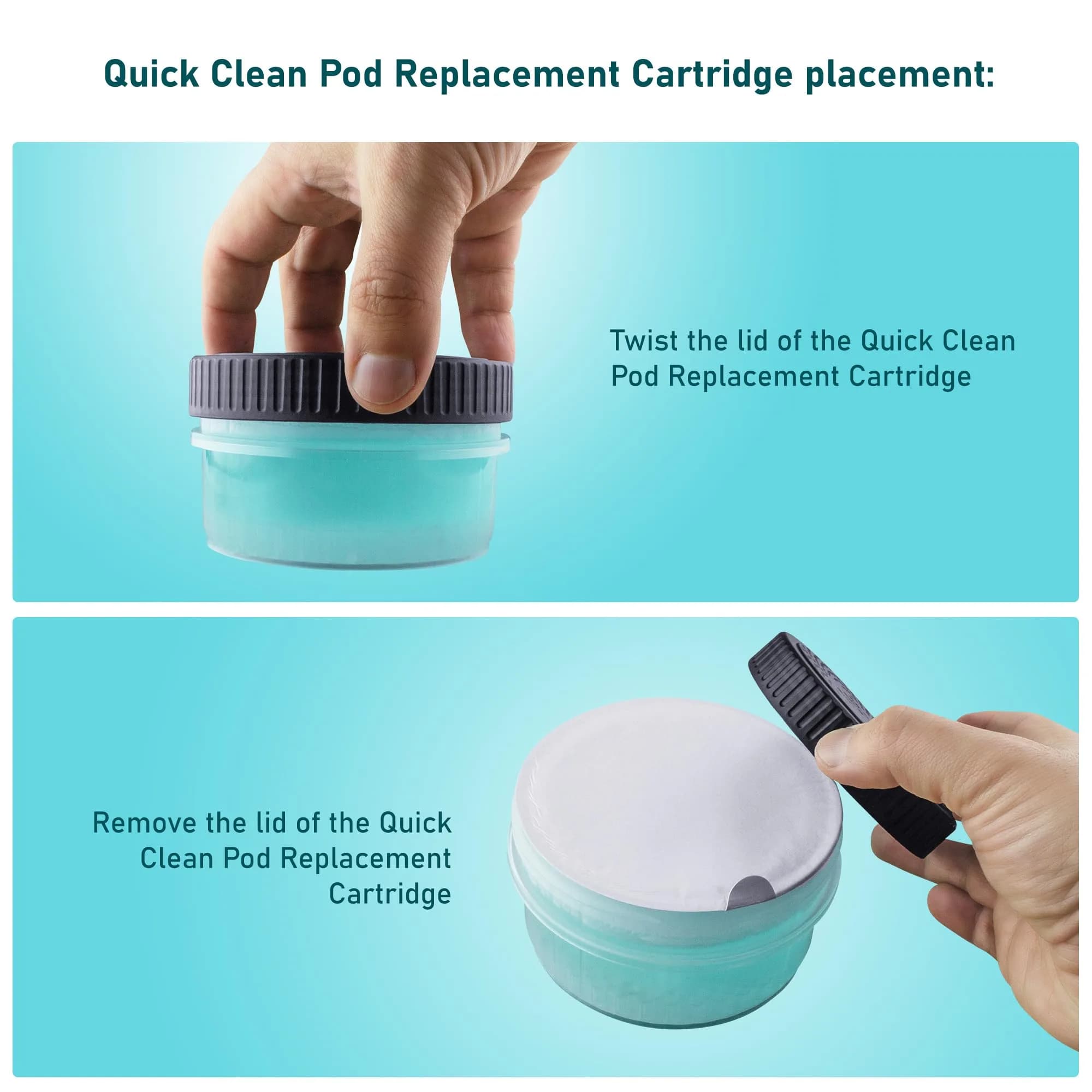 Clark Shaving Co. Quick Clean Cartridges for Philips Norelco Shavers, 4-Pack | USA Lubricant, 3 Months Use Per Cartridge - view 3