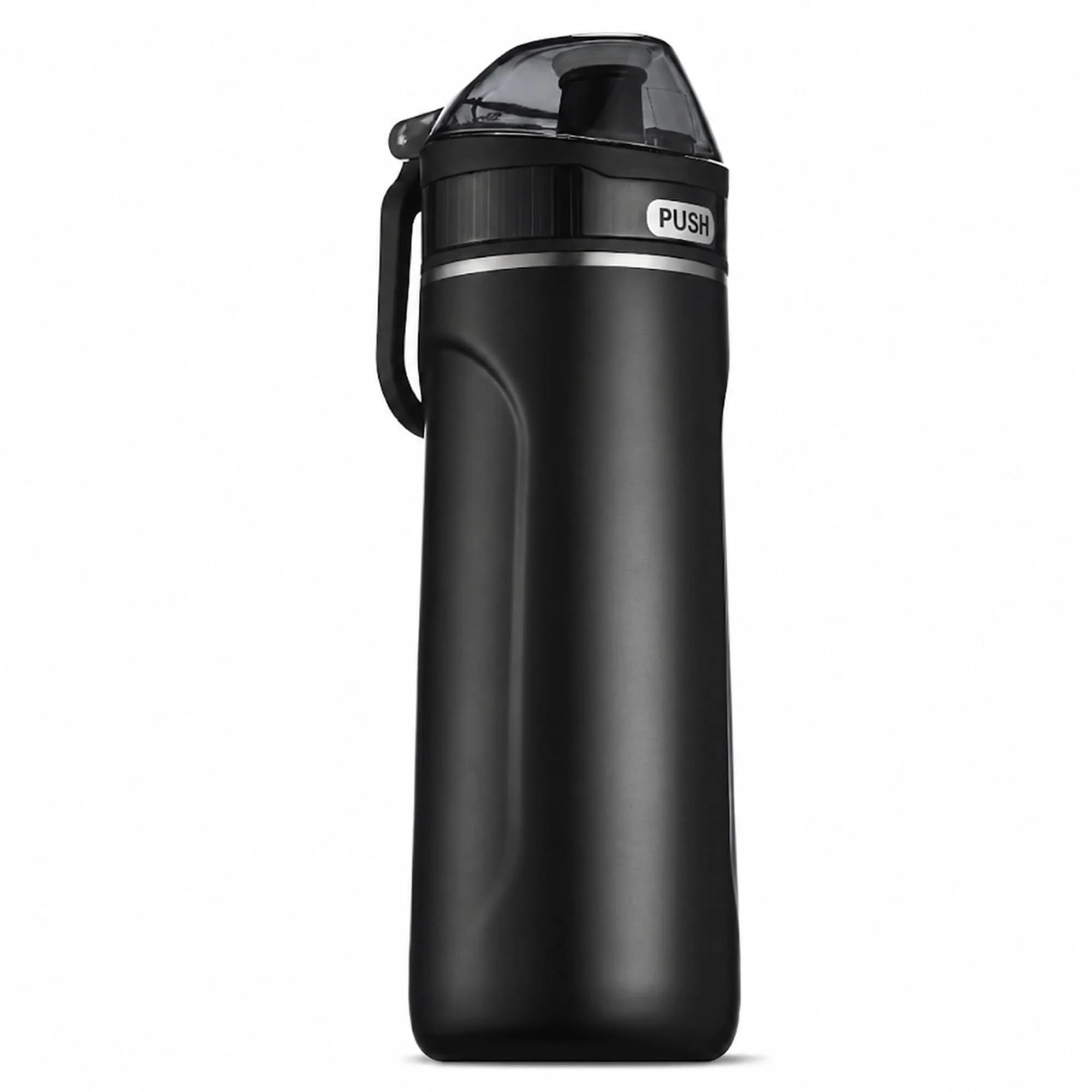 SIPX 18 oz Premium Stainless Steel Water Bottle with Straw Lid | Triple Insulated, Leakproof & BPA-Free — Black