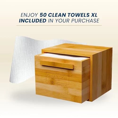 CLEAN SKIN CLUB Disposable Face Towels 50 Count | Natural Bamboo, Sensitive Skin Friendly thumbnail 5