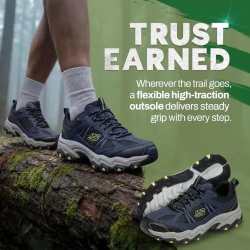 Skechers Men's Stamina at Upper Stitch, Blue, 10 | Versatile Running & Casual Shoe with Memory Foam Comfort thumbnail 3