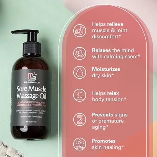 M3 Naturals Arnica Massage Oil 245ml (8 fl oz) | Soothes Muscles & Firms Skin thumbnail 6
