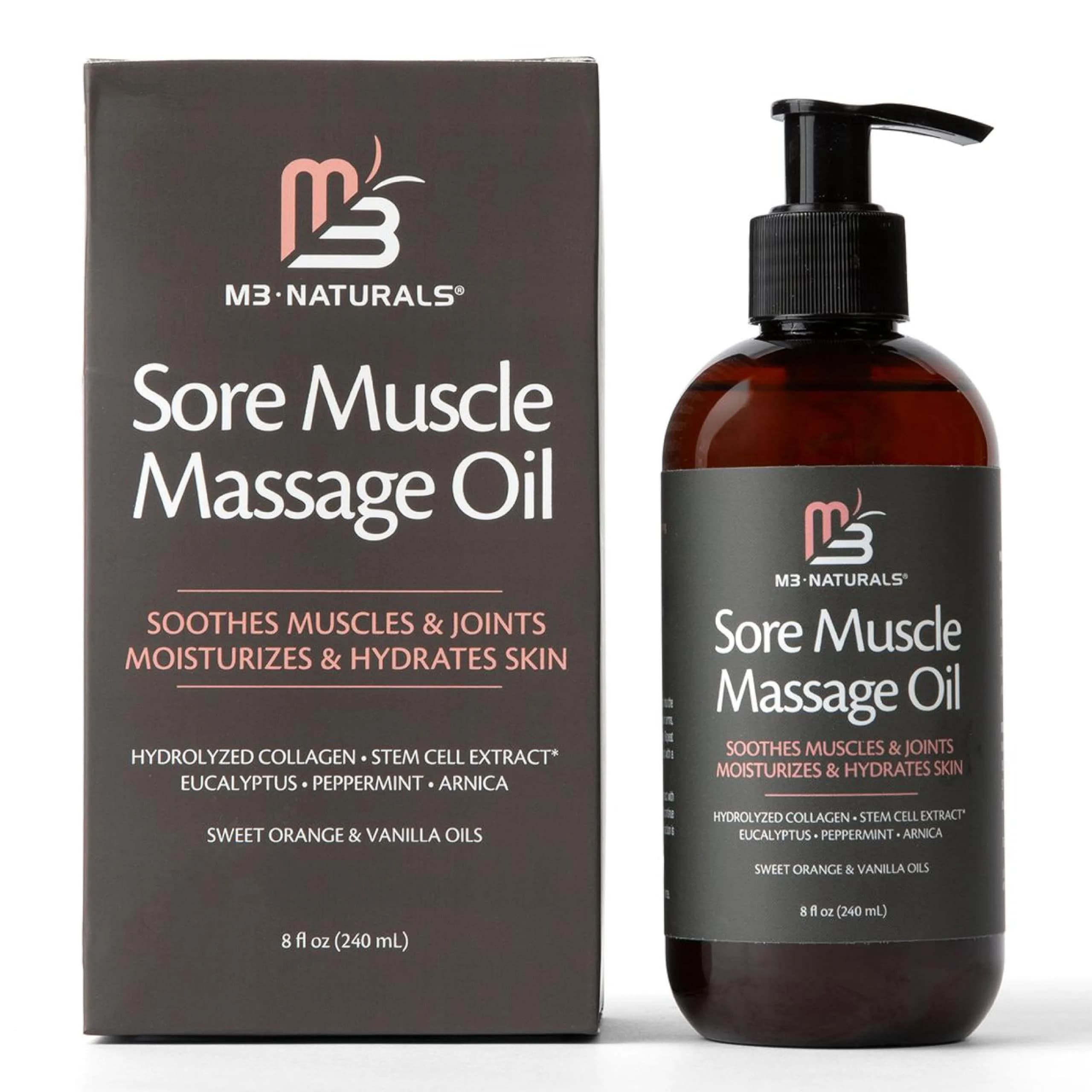 M3 Naturals Arnica Massage Oil 245ml (8 fl oz) | Soothes Muscles & Firms Skin - view 2