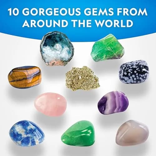 National Geographic Gemstone Dig Kit with 10 Real Gemstones & Tools | Ages 8+ thumbnail 3