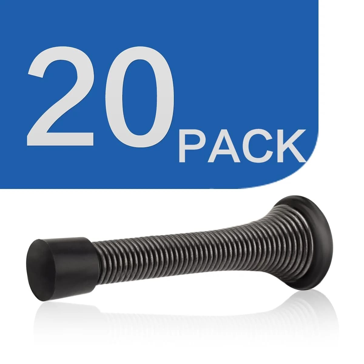 HOMOTEK Heavy Duty Spring Door Stops, 20 Pack Oil Rubbed Bronze | Value Pack Doorstop for Wall Protection - view 7
