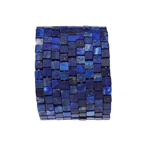Beadia Natural Lapis Lazuli Beads 4x4mm | Unique Semi-Gemstone Jewelry Beads thumbnail 1