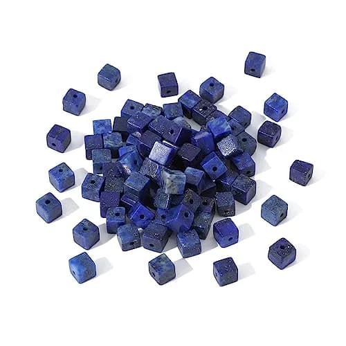 Beadia Natural Lapis Lazuli Beads 4x4mm | Unique Semi-Gemstone Jewelry Beads thumbnail 4