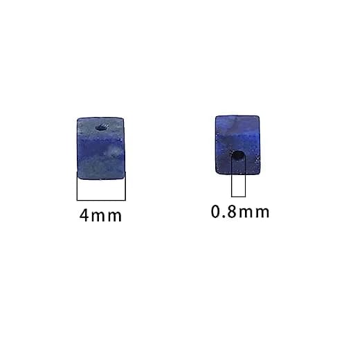 Beadia Natural Lapis Lazuli Beads 4x4mm | Unique Semi-Gemstone Jewelry Beads thumbnail 5