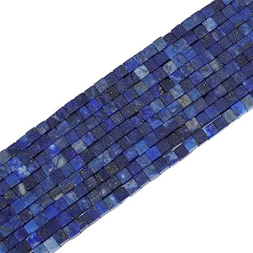 Beadia Natural Lapis Lazuli Beads 4x4mm | Unique Semi-Gemstone Jewelry Beads thumbnail 7