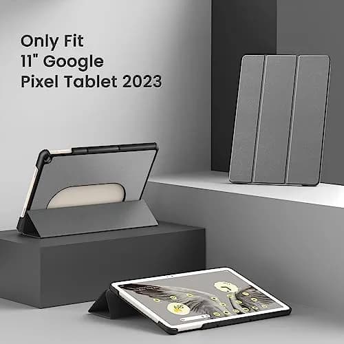 MoKo for Google Pixel Tablet Case 2023 11 inch, Gray | Slim Trifold Stand with Impact-Resistant PC Back thumbnail 2