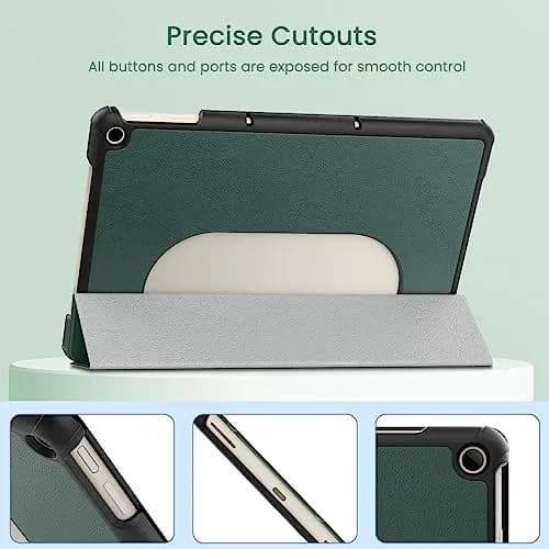 MoKo Dark Green Trifold Stand Case for Google Pixel Tablet 11 inch 2023 | Slim PU Leather TPU Back Full Protector thumbnail 7