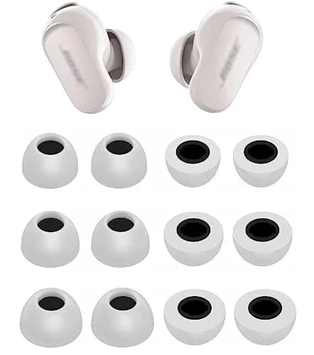 Rqker Foam Eartips Compatible with Bose QuietComfort Earbuds II, 6 Pairs S/M/L Sizes Soft Memory Foam Ear Tips thumbnail 1