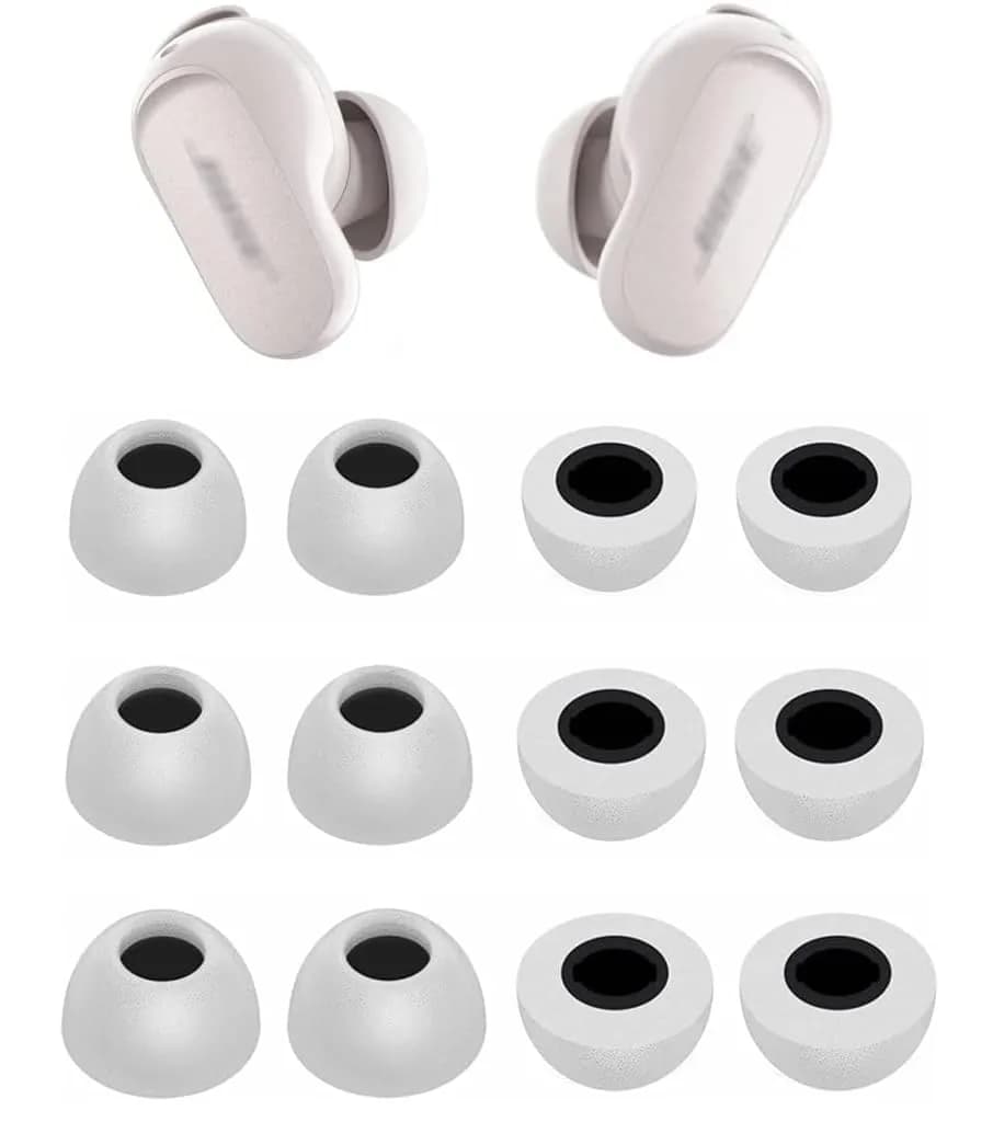 Rqker Foam Eartips Compatible with Bose QuietComfort Earbuds II, 6 Pairs S/M/L Sizes Soft Memory Foam Ear Tips - main product image
