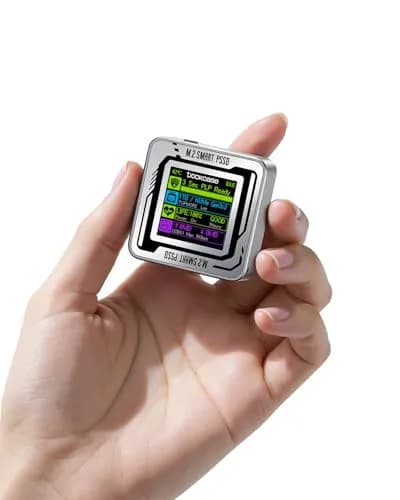 DockCase Pocket M.2 2230 NVMe SSD Enclosure Silver | USB 3.2 Gen 2 10Gbps Type-C for PCIe M-Key B+M Key UASP thumbnail 1