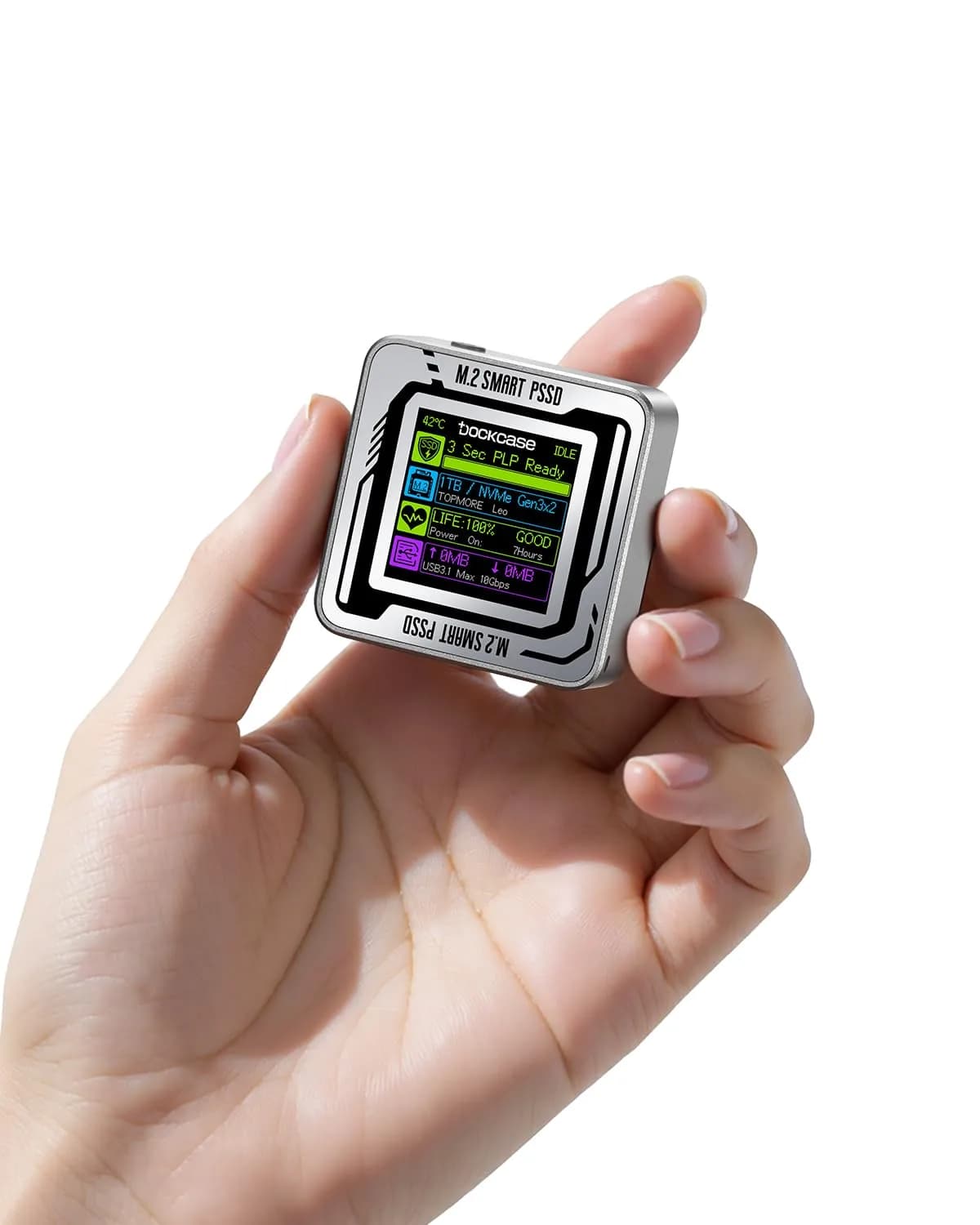 DockCase Pocket M.2 2230 NVMe SSD Enclosure 2230mm (8.7mm) | Power Loss Protection for Data Safety — Silver-DSWC1M