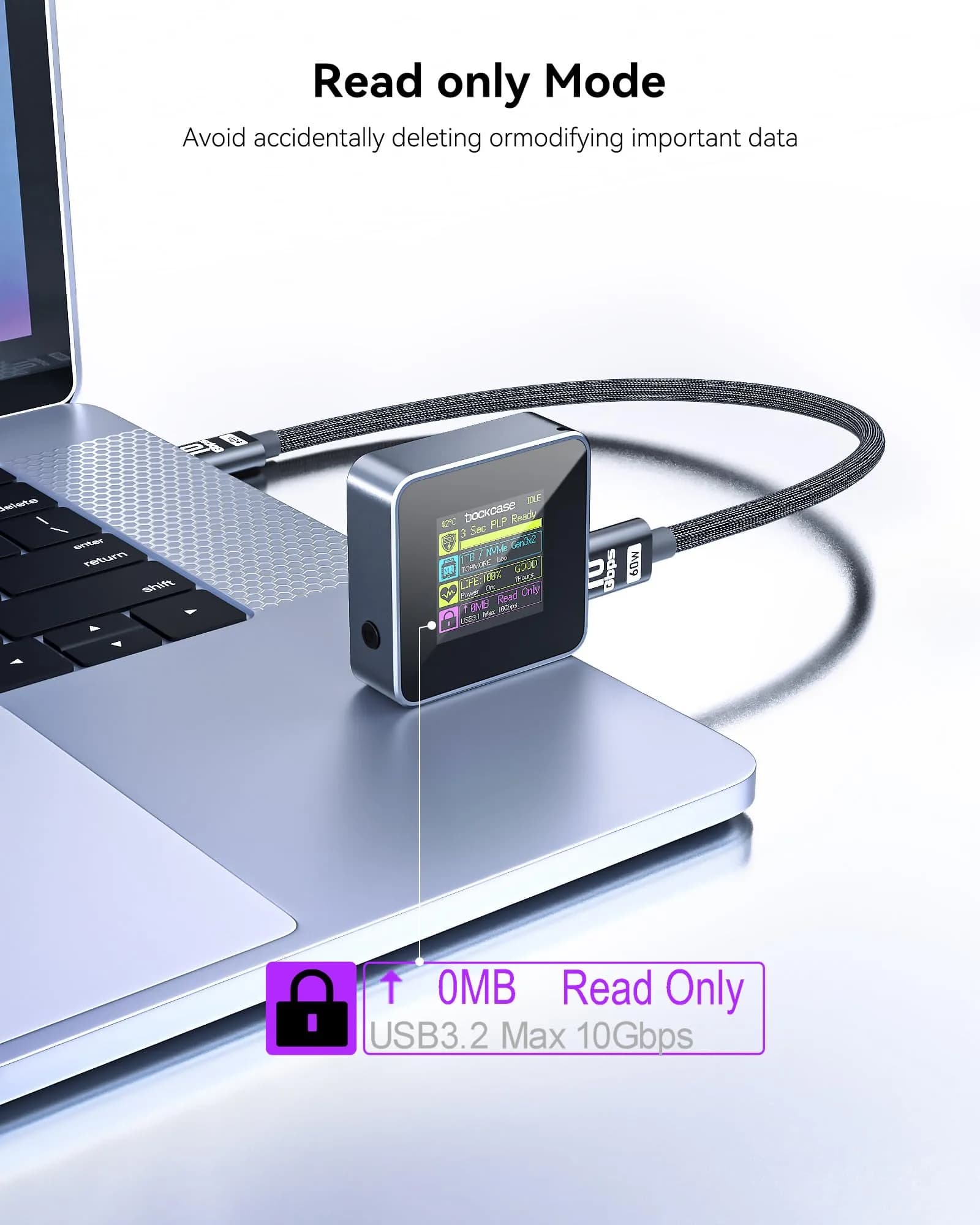 DockCase Pocket M.2 2230 NVMe SSD Enclosure 2230mm (8.7mm) | Power Loss Protection for Data Safety - view 5