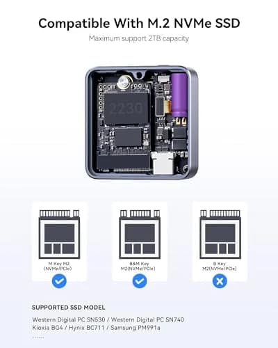 DockCase Pocket M.2 2230 NVMe SSD Enclosure 2230mm (8.7mm) | Power Loss Protection for Data Safety thumbnail 7