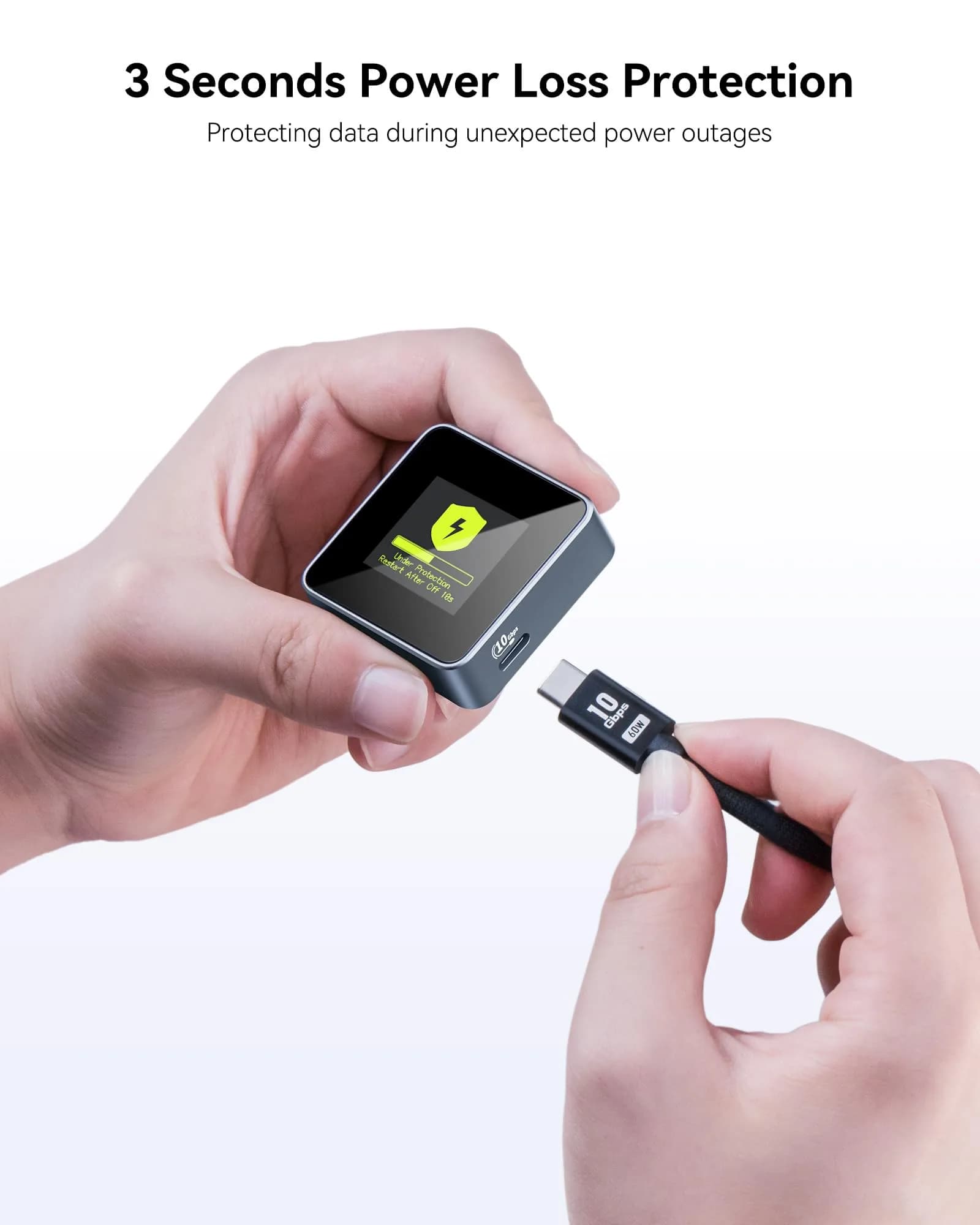 DockCase Pocket M.2 2230 NVMe SSD Enclosure 2230mm (8.7mm) | Power Loss Protection for Data Safety - view 3