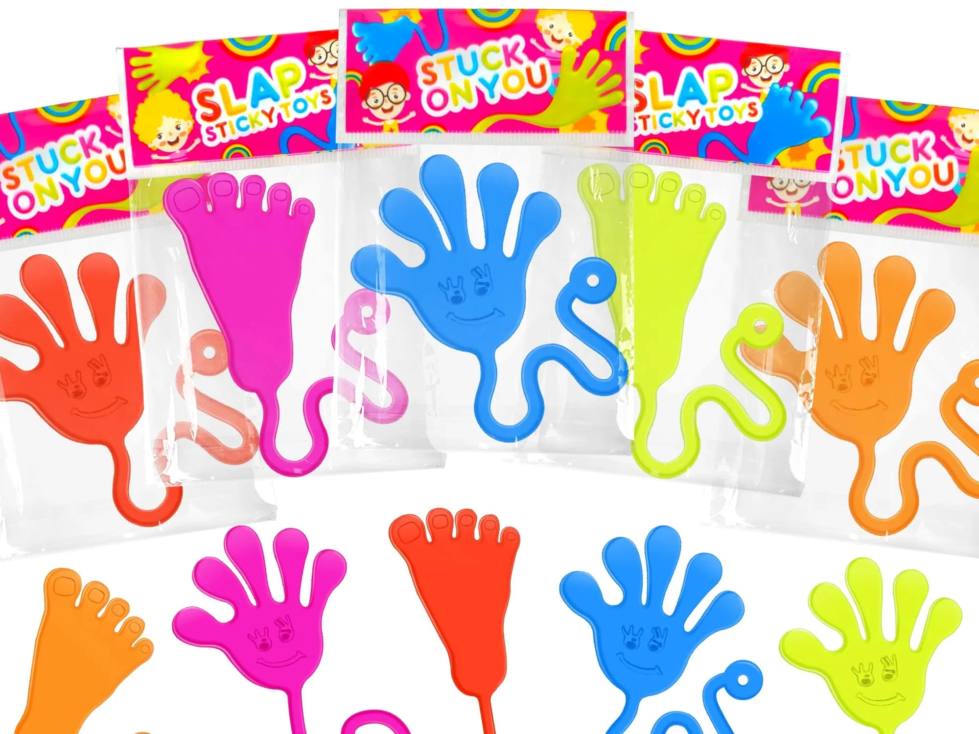 Leetous Sticky Hands & Feet Party Favors (20 PCS) | Non-Toxic Vinyl Toys for Kids - main product image
