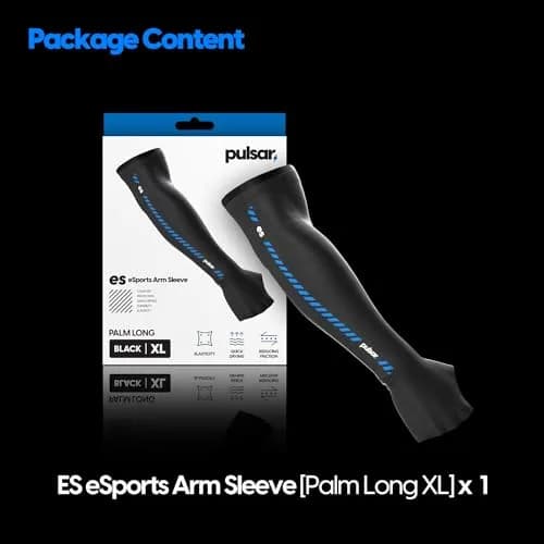 Pulsar Gaming Gears Palm Long Gaming Arm Sleeve, Large, Black | Cooling, Elastic, Durable for eSports thumbnail 9