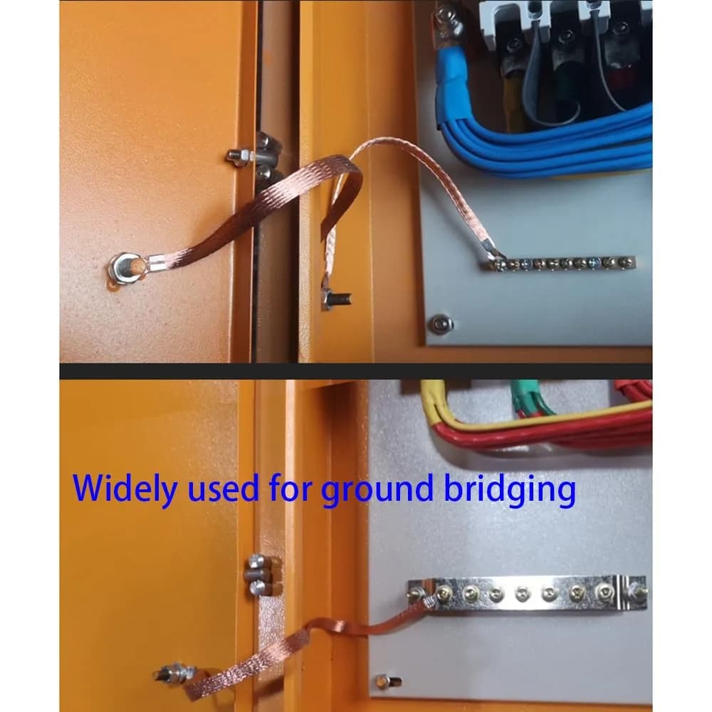Euogeudel Flat Copper Braid Cable 5m (16.4ft) | Grounding Strap Wire for Electrical Circuits - view 5