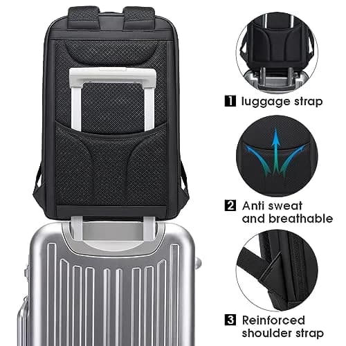 BANGE Business Waterproof Laptop Backpack 15.6" | Durable Travel & Business Bag with USB Port thumbnail 5