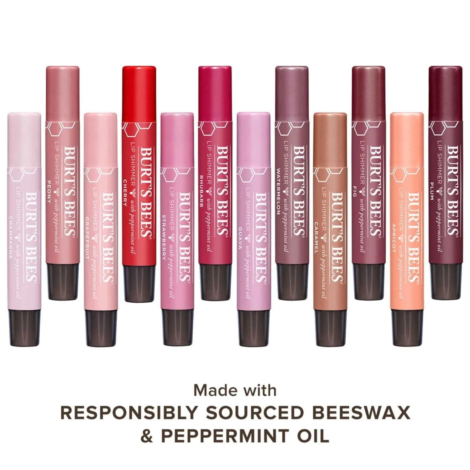 Burt's Bees Lip Shimmer Fig 0.09 oz (2.55 g) Pack of 2 | Tinted Lip Balm with Shea Butter & Coconut Oil - view 5