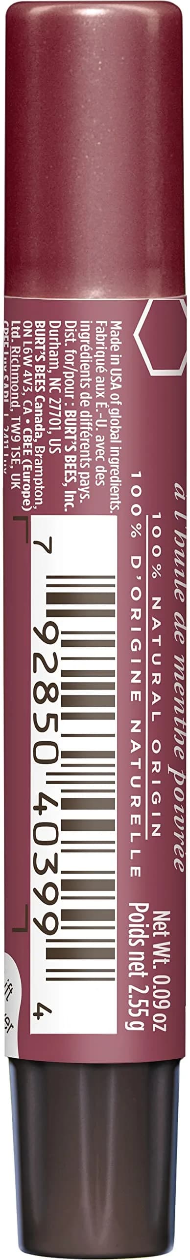 Burt's Bees Lip Shimmer Fig 0.09 oz (2.55 g) Pack of 2 | Tinted Lip Balm with Shea Butter & Coconut Oil - view 3