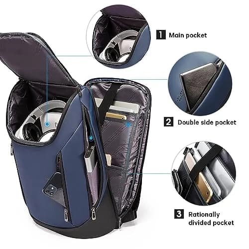 BANGE Business Smart Backpack Waterproof Fit 15.6 Inch Laptop Backpack with USB Charging Port, Travel Durable Backpack (36cm x 18cm x 45cm / 14.2" x 7.1" x 17.7") thumbnail 4