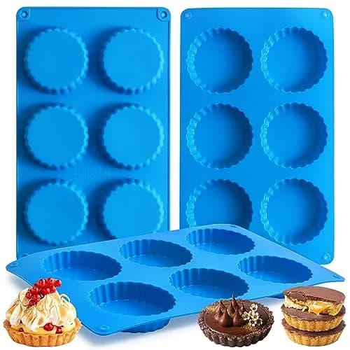 Sidosir 3pcs Peanut Butter Cup Mold | Silicone Mini Tart Pan for Fat Bombs & Brownies (-40°C to 230°C) thumbnail 1
