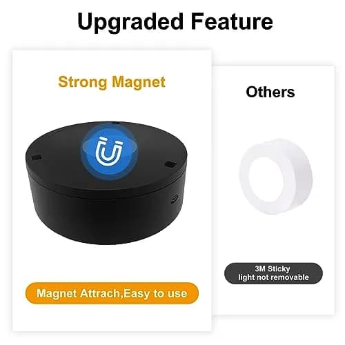 Xuolder Battery Operated Picture Lights 3-Pack | Magnetic LED Puck Lights with Remote & Timer thumbnail 5