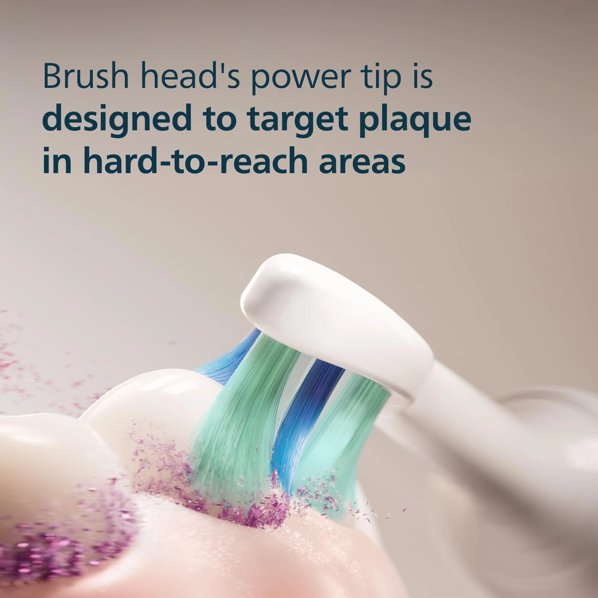 Philips Sonicare C2 Plaque Control Replacement Electric Toothbrush Heads, White, 4 Count | Dermatologist Tested - view 2